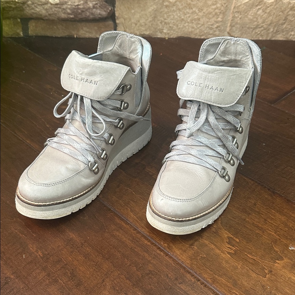 Cole Haan Silver Zero Grand wedge hiking boots sz 6